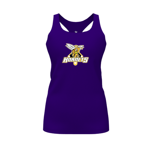 [FT0TRBPP-FYS-LOGO2] Decker Racerback Tank Top (Female Youth S, Purple, Logo 2)