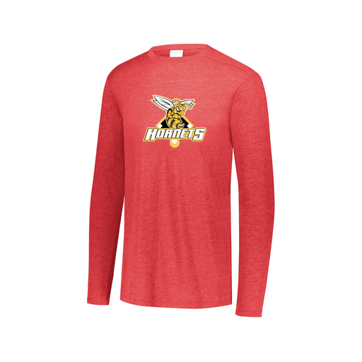 [FTLCUBRD-AXS-LOGO2] Decker Men's Tri-Blend T-Shirt - Long Sleeve (Adult XS, Red, Logo 2)