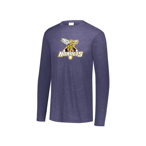 [FTLCUBNV-YS-LOGO2] Decker Youth Tri-Blend T-Shirt - Long Sleeve (Youth S, Navy, Logo 2)